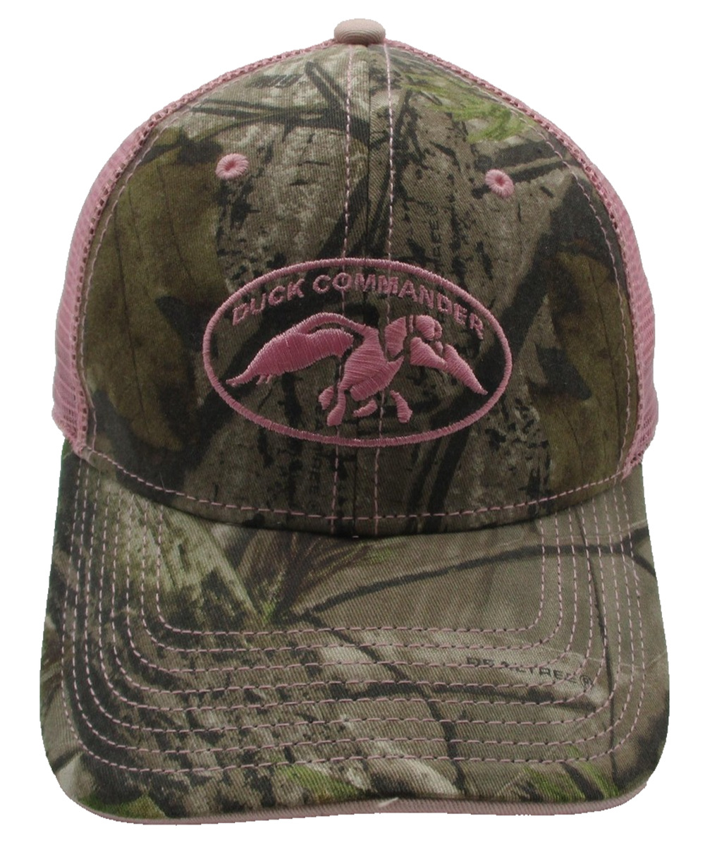 The Game Hat Cap Strap Back Womens One Size Pink Camo Duck Commander Trucker